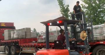 宣城 黄金麻冰裂纹，地铺石装车