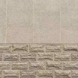 宣城 黄金麻自然面蘑菇石配荔枝面干挂