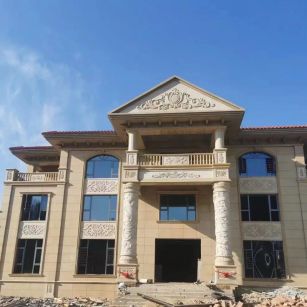 宣城 黄金麻花岗岩别墅外墙干挂