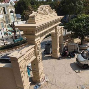 宣城 黄金麻荔枝面花岗岩别墅门楼