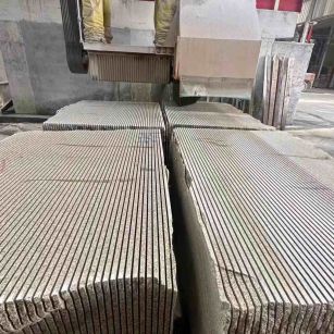 宣城 车间生产日常，黄金麻白麻花岗岩