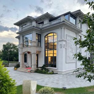 宣城 白麻花岗岩私人别墅干挂石材豪华定制