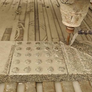 宣城 芝麻白花岗岩石材盲人石、盲道石、盲点石