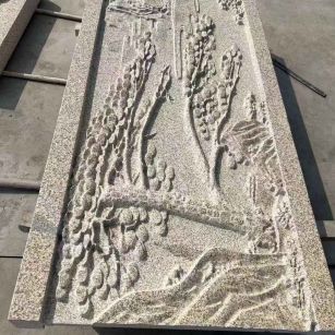 宣城 黄金麻雕刻板浮雕迎客松