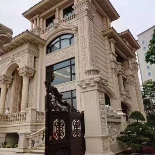 宣城 黄金麻花岗岩别墅外墙干挂效果展示