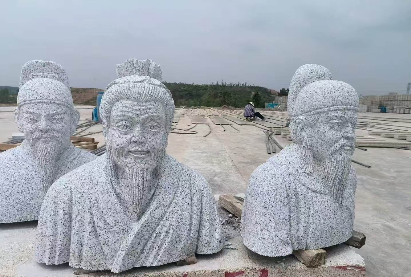 宣城 白麻花岗岩石材人物立体雕刻