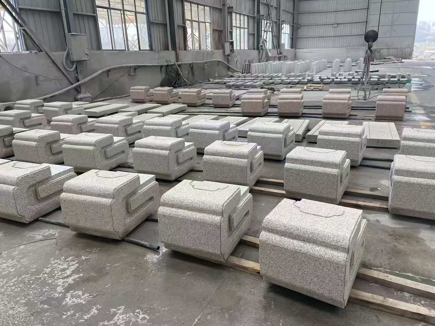 宣城 白麻花岗岩异形加工-石凳，坐凳