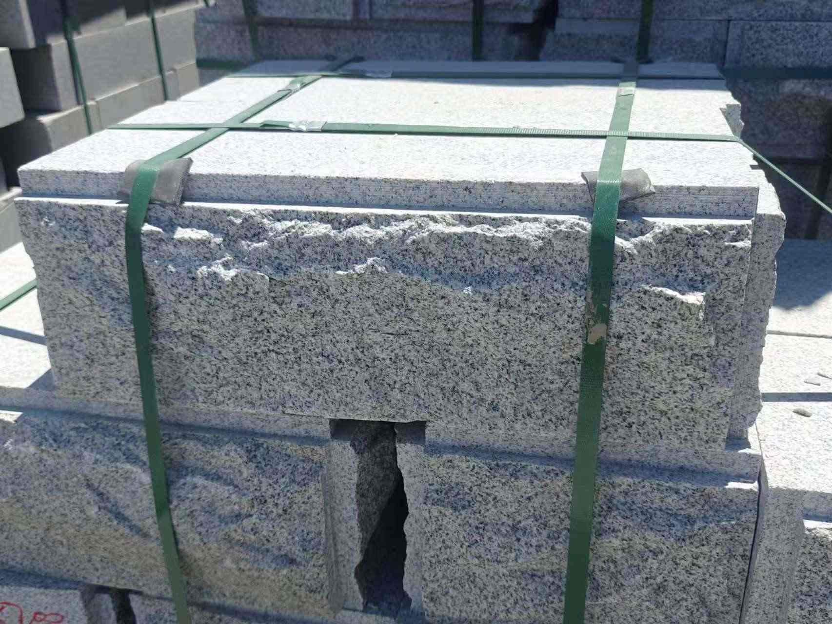 宣城 芝麻白花岗岩自然面成品