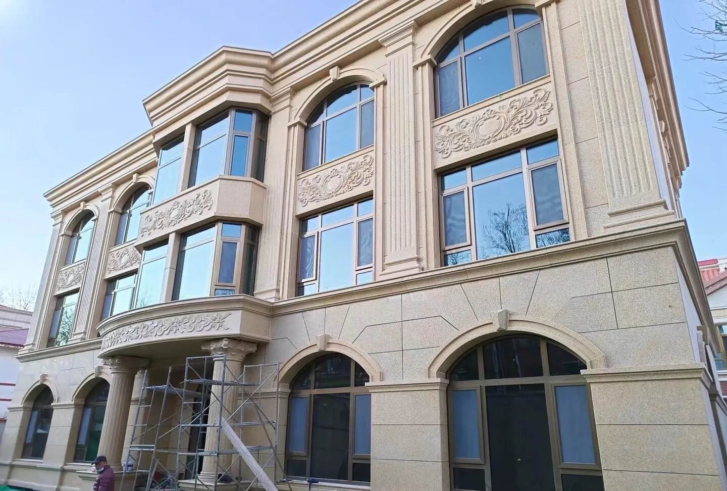 宣城 黄金麻花岗岩别墅外墙干挂