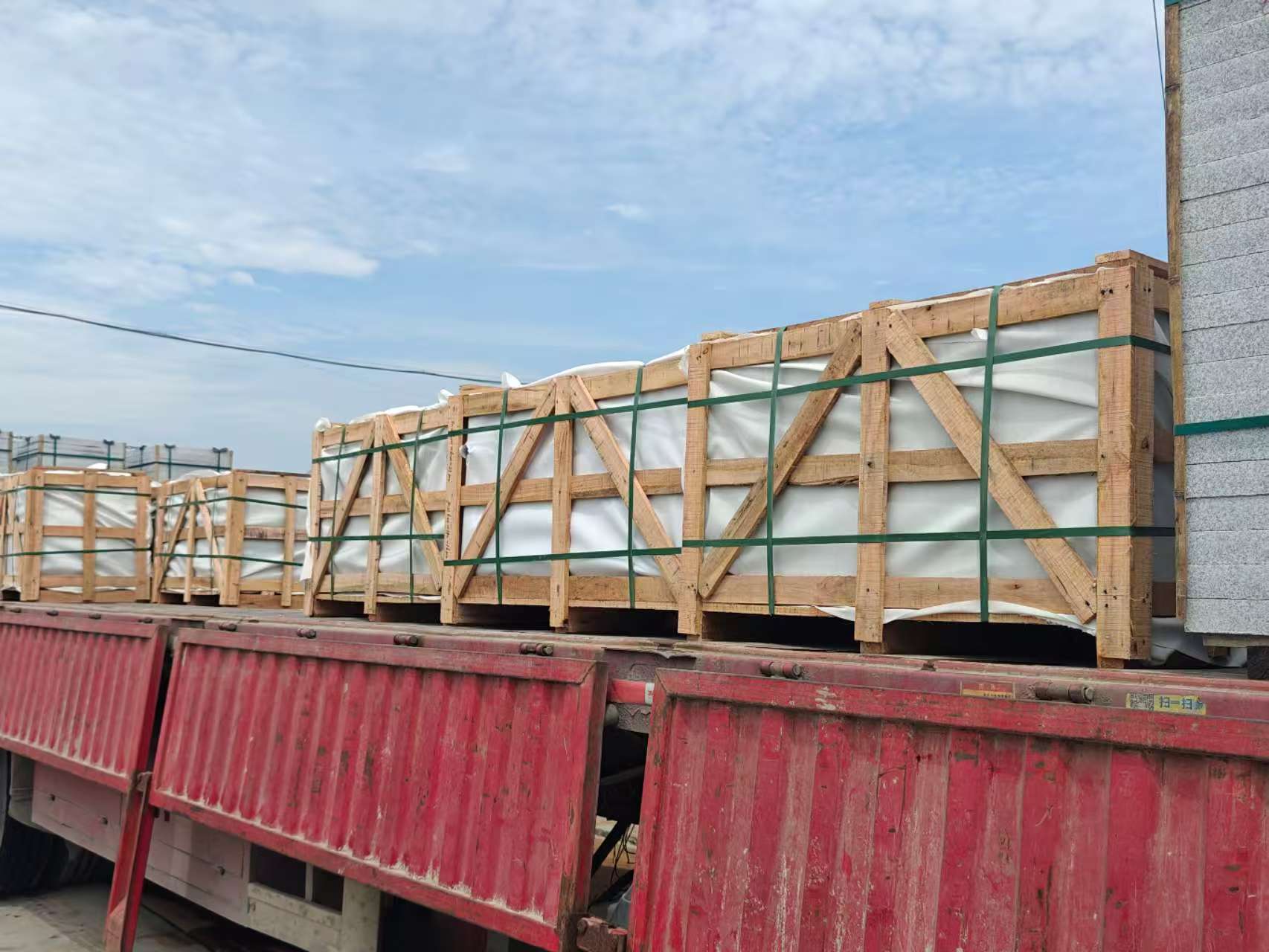 宣城 芝麻白花岗岩地铺石出口专车-泰国游