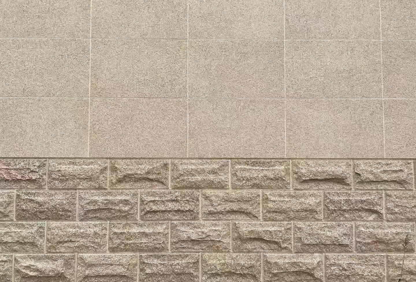 宣城 黄金麻自然面蘑菇石配荔枝面干挂