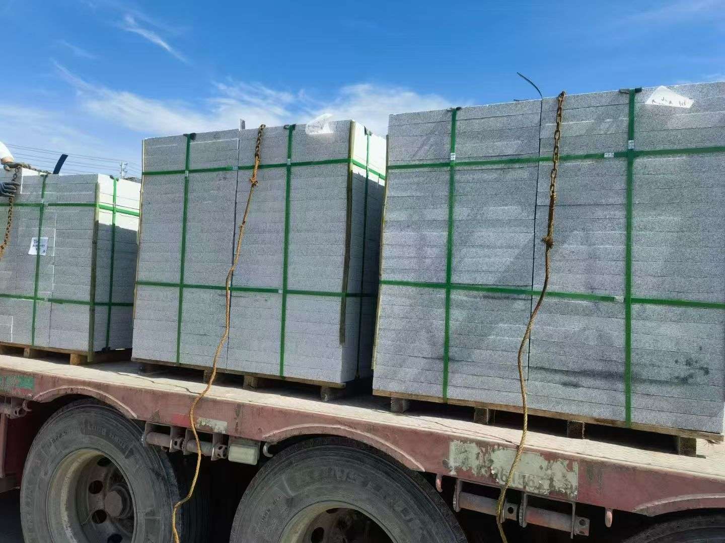 宣城 芝麻白花岗岩地铺石装车日常