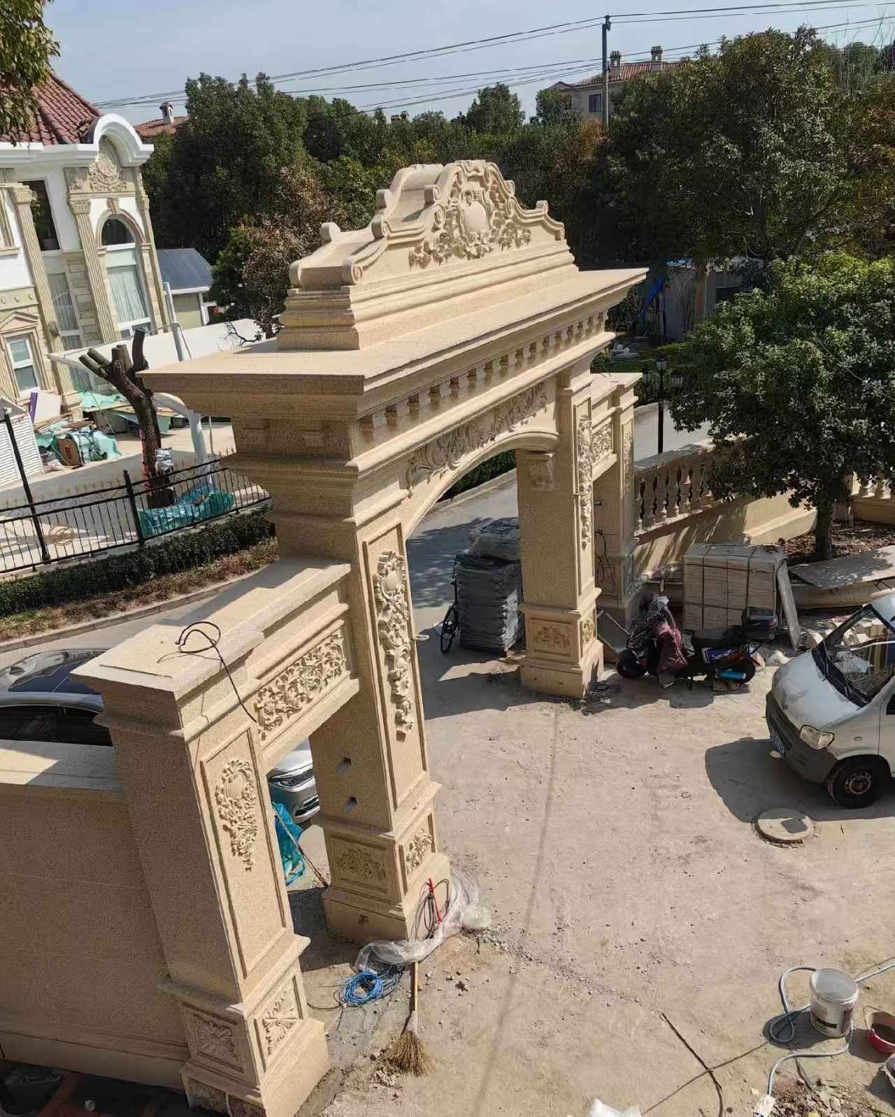 宣城 黄金麻荔枝面花岗岩别墅门楼