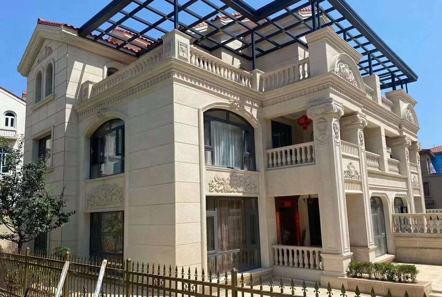 宣城 黄金麻花岗岩荔枝面别墅外墙干挂