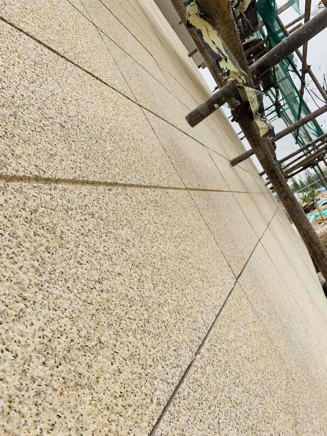 宣城 黄金麻花岗岩荔枝面外墙干挂石材效果示例