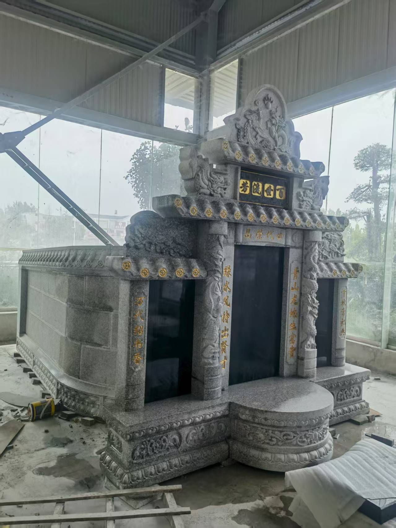 宣城 芝麻白墓碑效果展示图